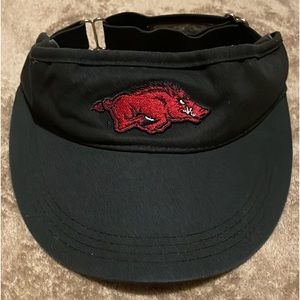 Mens houndstooth adjustable Razorback sun visor